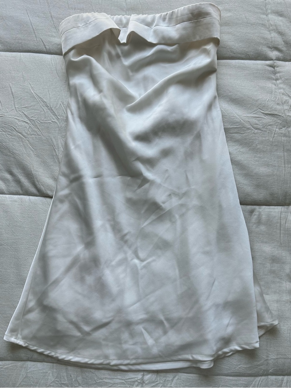 Princess Polly White Satin Slip Dress with Elastic Back